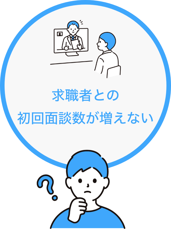 求職者との初回面談数が増えない